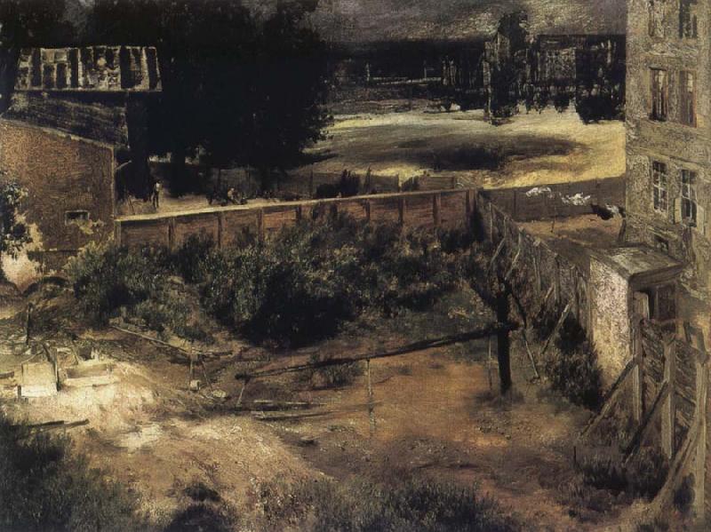 Adolph von Menzel Rear Courtyard and House